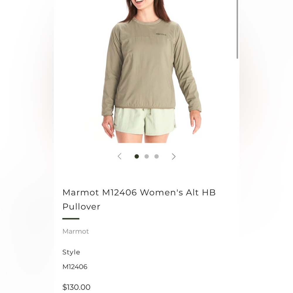 Marmot M12406 Women's Alt HB Pullover Vetiver